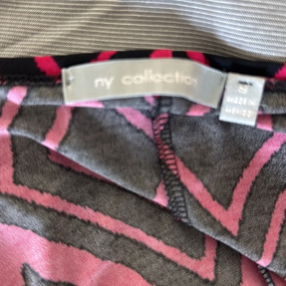 NY collection Elegant red and Black Geometric Dress - Picture 5 of 5